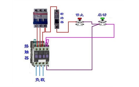 PLC控制柜中断路器接触器11种接法
